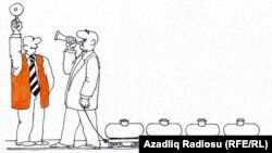 Şerif. Karikatura. Yanacaq.