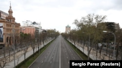 Madridul pustiu din cauza coronavirusului