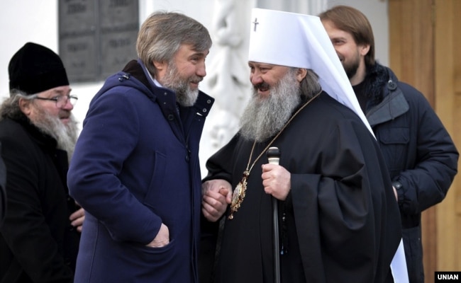 Вадим Новинський і тодішній намісник Києво-Печерської лаври Павло (Лебідь), 2018 рік