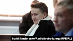 Надежда Савченко в суде.