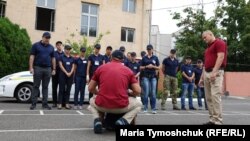 Міхеїл Саакашвілі на тренуванні курсантів