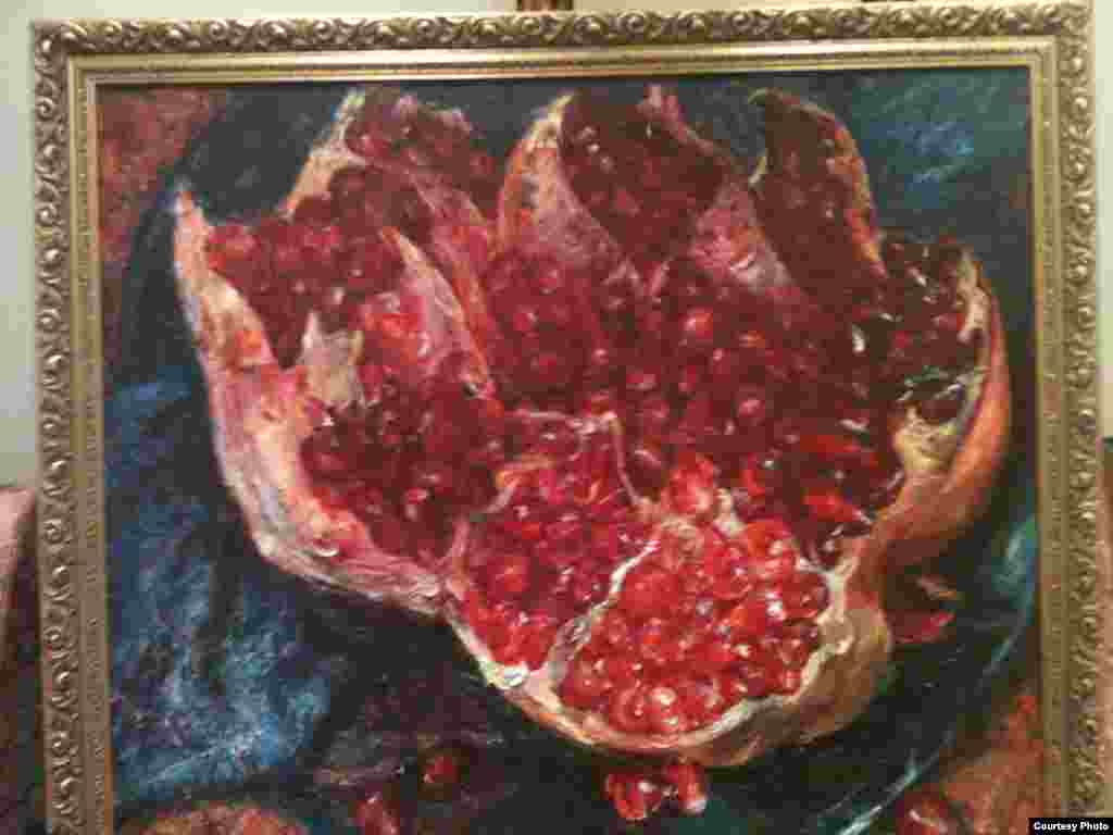 &quot;Granat,&quot; or &quot;Pomegranate,&quot; by Uzbek artist Lev Reznikov (1928-2003). Reznikov sold the painting to the Tashkent State Museum of Art in 1990 on the condition it could not be resold.&nbsp;