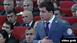 Шахбоз Раджабзода, бывший высокопоставленный сотрудник таможенной службы. Скриншот видео таджикского телеканала. 