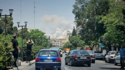 دود ناشی از یکی از بمباران‌های اسرائیل در جریان جنگ ۱۲ روزه با ایران