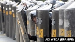 Policijski kordon u Džakarti, 21. maja 2019.