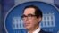 U.S. Treasury Secretary Steven Mnuchin announces new sanctions on Iran in Washington, January 10, 2020