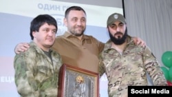 Armen Sarkisian, who died in intensive care after the explosion in the Scarlet Sails residential complex in Moscow-Center. On the right is former Wagner PMC mercenary Aik Gasparyan. Photo: Telegram channel of the Armenian Battalion (ArBat)