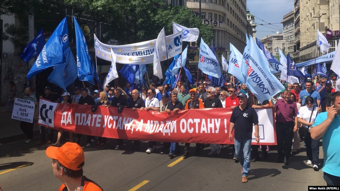Protest radnika u Beogradu, Prvi maj 2018. godine 