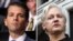 Donald Trump Jr. (left) and WikiLeaks founder Julian Assange (combo photo)