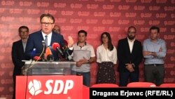 Predsjednik SDP-a BiH Nermin Nikšić na pres-konferenciji u Sarajevu, fotoarhiv