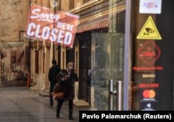 La Lvov, magazinele rămân închise, 16 martie 2020