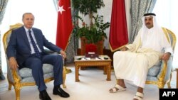 Recep Tayyip Erdoğan və Tamim bin Hamad Al Thani