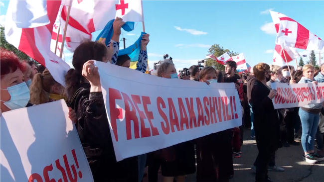 Supporters Of Georgian Ex-President Saakashvili Rally To Demand His Release From Prison Supporters Of Georgian Ex-President Saakashvili Rally To Demand His Release From Prison