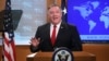 U.S. - U.S. Secretary of State Mike Pompeo addresses a news conference at the State Department in Washington, U.S., April 7, 2020. 