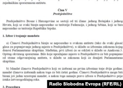 Član iz Ustava o izboru članova Predsjedništva BiH