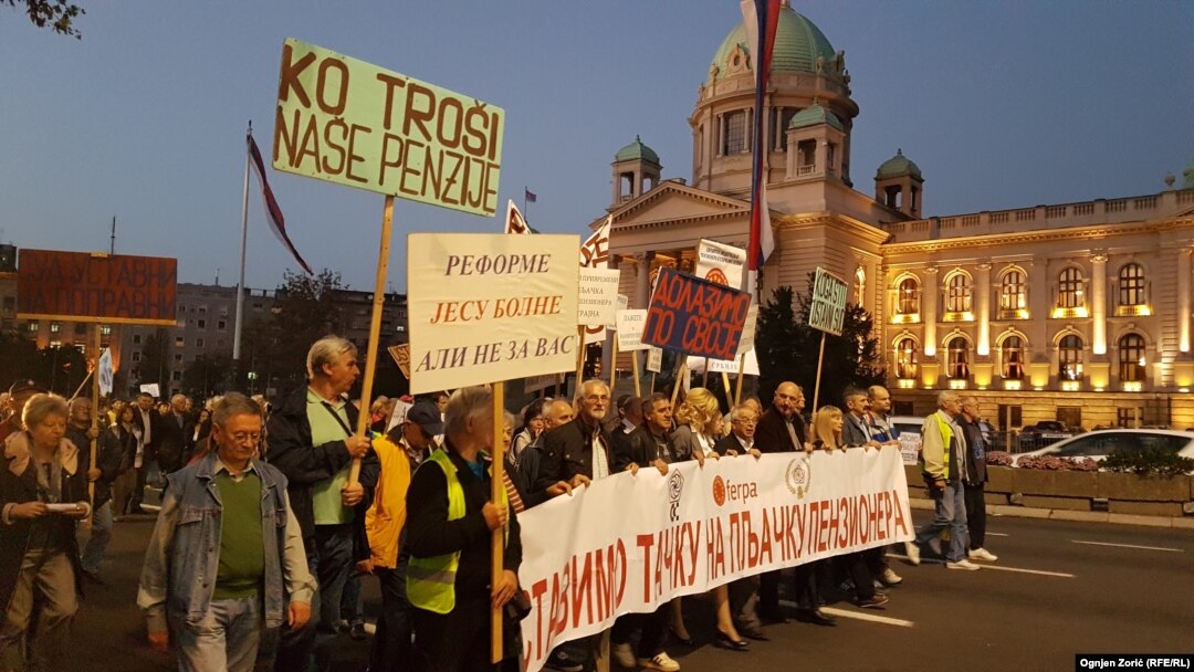 Protest penzionera u Beogradu, 30. oktobar