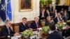 Переговоры о мире с участием президентов США, Украины и европейских лидеров. Белый дом, США, 18 августа 2025 года