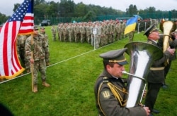Украинские и американские военные на учениях "Быстрый трезубец 2021", 19 сентября 2021 года