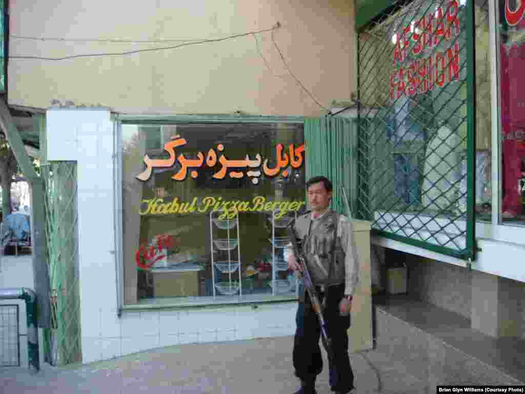 One of the American-style restaurants that popped up in the Afghan capital of Kabul after it was liberated from strict Taliban rule. This one was run by an Afghan who loved all things American after working on a U.S. base. Other restaurants I dined at included my favorite KFC, Kabul Fried Chicken.