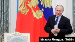 Владимир Путин на заседании Совета при президенте России по русскому языку в Кремле, 5 ноября 2019 года