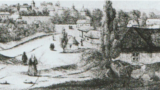 Vedere a coloniei viticole Chabag în 1850 (Desen Eugen Duffoug-Favre în vol. Jurnal de călătorie..., fig. 11)