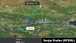 Маршрут самолета.