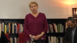 Оксана Пеленська під час презентації у Празі, 23 січня