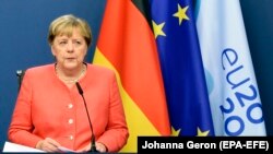 In May, German Chancellor Angela Merkel said that Berlin had "hard evidence" of involvement of "Russian forces" in the 2015 cyberattacks. (file photo)
