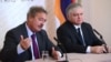 Armenia - Foreign Minister Edward Nalbandian (R) his Luxembourg counterpart Jean Asselborn at a joint news conference in Yerevan, 11Sept2012.