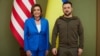 Kryetarja e Dhomës së Përfaqësuesve, Nancy Pelosi dhe presidenti i Ukrainës, Volodymyr Zelensky. Kiev, 1 maj 2022.