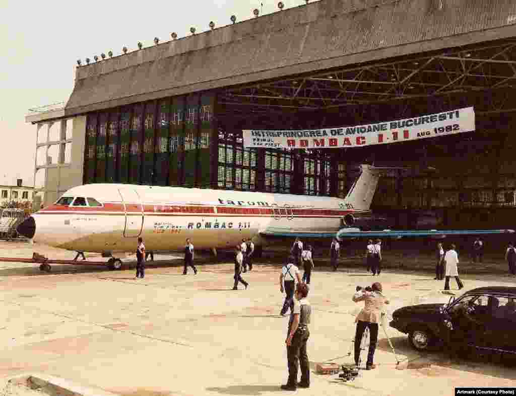 Inaugurarea avionului ROMBAC 1-11, &#238;n anul 1982.