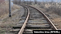 Șine de tren la Baarabeasca