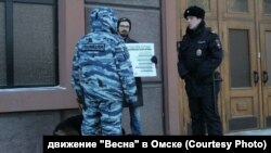 Пикет против политических репрессий в Омске