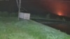 Captură de ecran de pe o cameră de supraveghere în care se vede momentul deflagrației dronei la Lopatna, Orhei