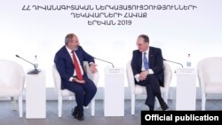 Հայաստան -- Վարչապետ Նիկոլ Փաշինյանը և արտգործնախարար Զոհրաբ Մնացականյանը ելույթ են ունենում Հայաստանի դիվանագիտական կորպուսի ամենամյա համաժողովում, 27-ը օգոստոսի, 2019թ․