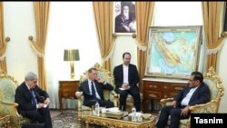 Iran--A diplomatic adviser to French President Emmanuel Macron held talks in Tehran