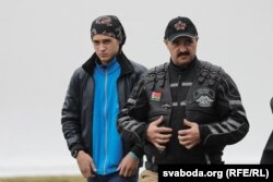 Віктар Лукашэнка на закрыцьці мотасэзону ў Менску, 2018