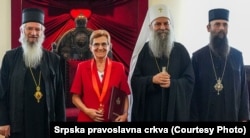 Patriarku Porfirije dhe gjykatësja Danica Markoviq. 30 qershor 2026