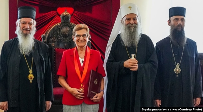 Patriarku Porfirije dhe gjykatësja Danica Markoviq. 30 qershor 2026