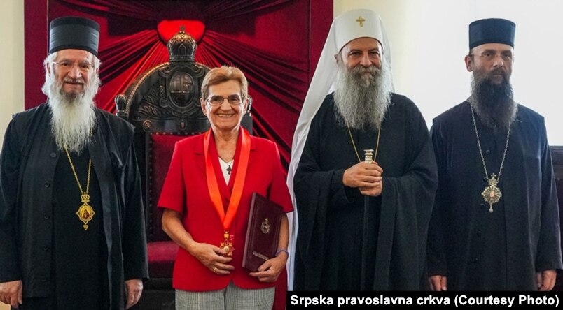 Patriarku Porfirije dhe gjykatësja Danica Markoviq. 30 qershor 2026