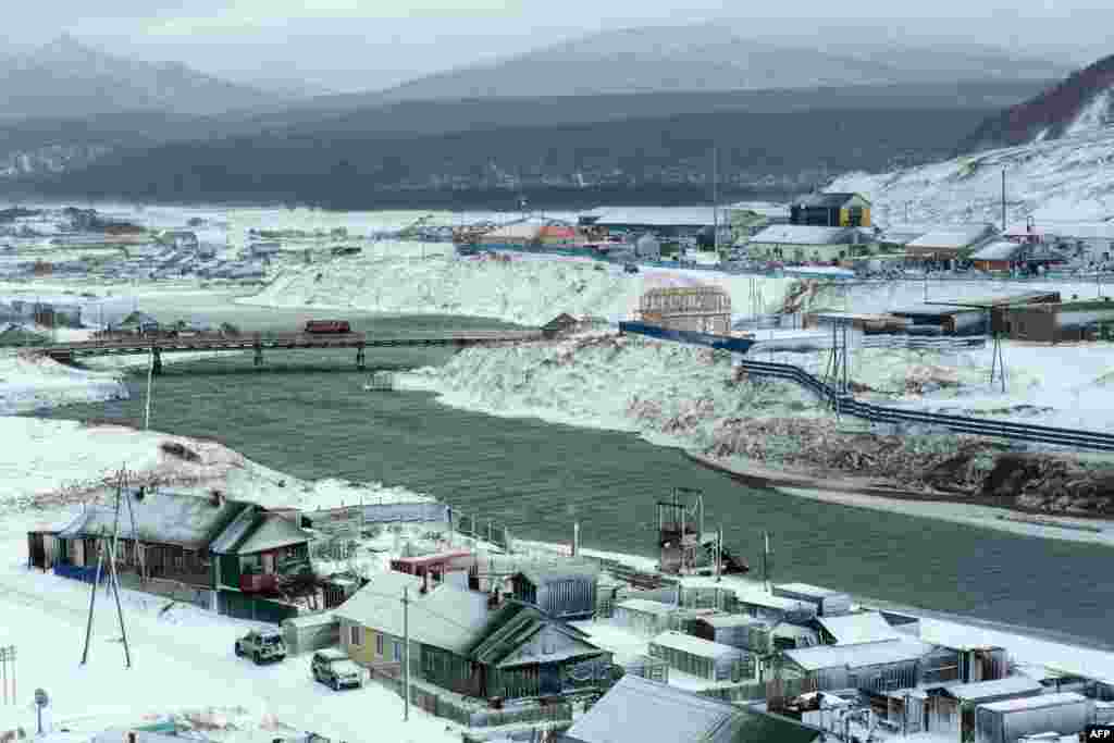 Winter on Iturup Island. Today, around 19,000 Russians populate the disputed islands.