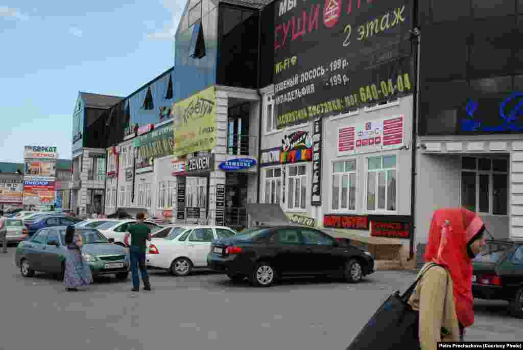 Shopping center 'Berkat' that belongs to Kadyrov's family