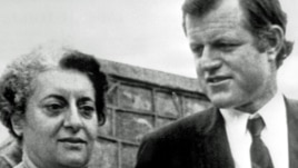 Baş nazir Indira Gandhi ABŞ senatoru Edward Kennedy ilə, 1971