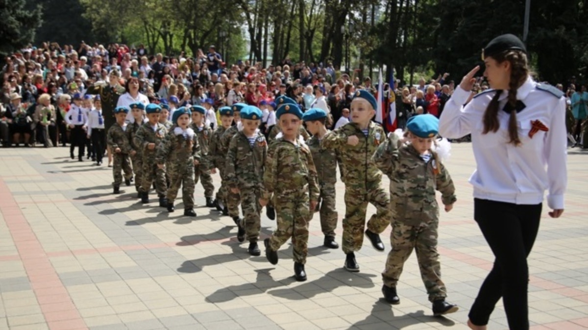 In the Kuban, the authorities organized a “parade of kindergartners” in the uniform of Russian troops
