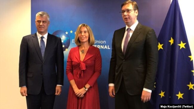 Novi razgovori, nova nada: Tači, Federika Mogerini i Aleksandar Vučić u Briselu