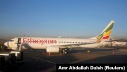 Un aparat etiopian tip Boeing 737-800 la Addis Ababa, 2017