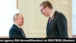 Presidenti rus, Vladimir Putin, dhe ai serb, Aleksandar Vuçiq. Fotografi nga arkivi. 