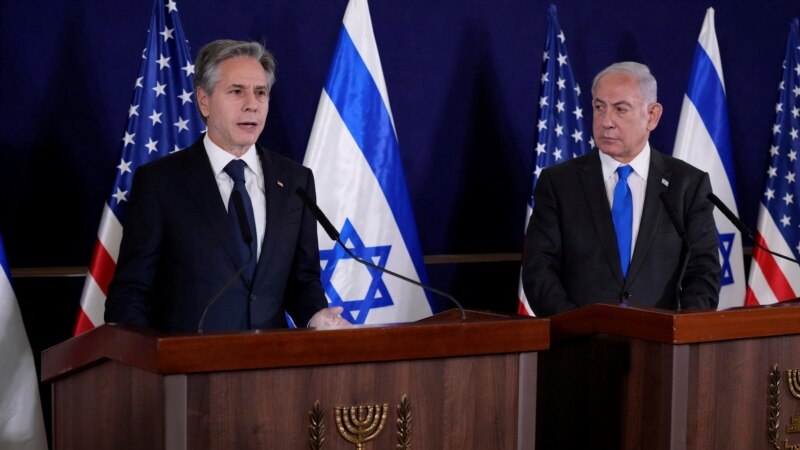 وزیر خارجه امریکا در دیدار با صدراعظم اسرائیل روی کمک های بشری به غزه تاکید کرد