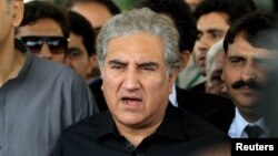 Pakistanyň “Tehrek-e-Insaf” oppozision partiýasynyň ýokary derejeli lideri Şah Mehmud Kureşi.