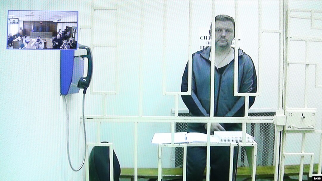 Никита Белых во время рассмотрения жалобы на арест в Мосгорсуде по видеосвязи из СИЗО 